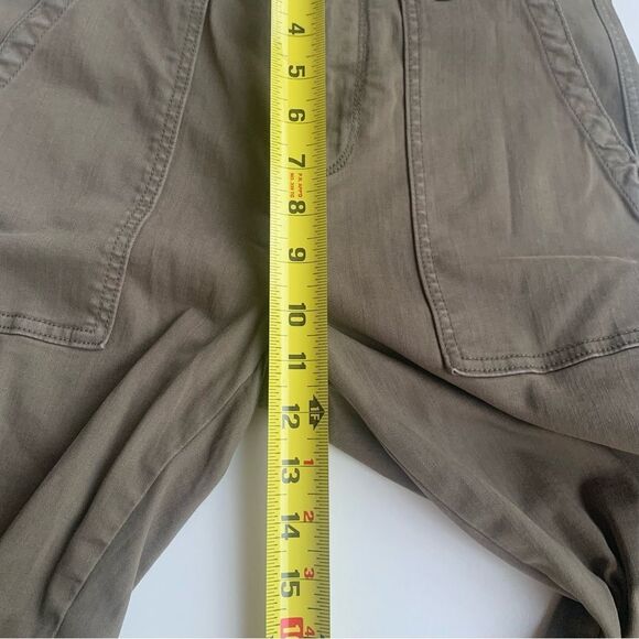 Driftwood Norah Jogger Pants Women 28x26 Green Flower Embroidered Military - Picture 6 of 13